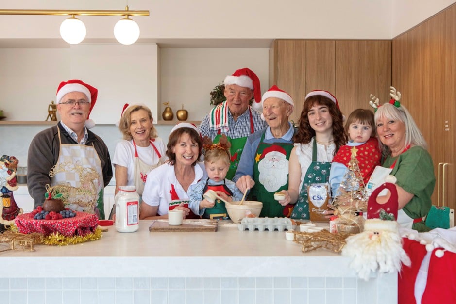 Four generations bring Christmas spirit to Aveo’s Fountain Court Retirement Living